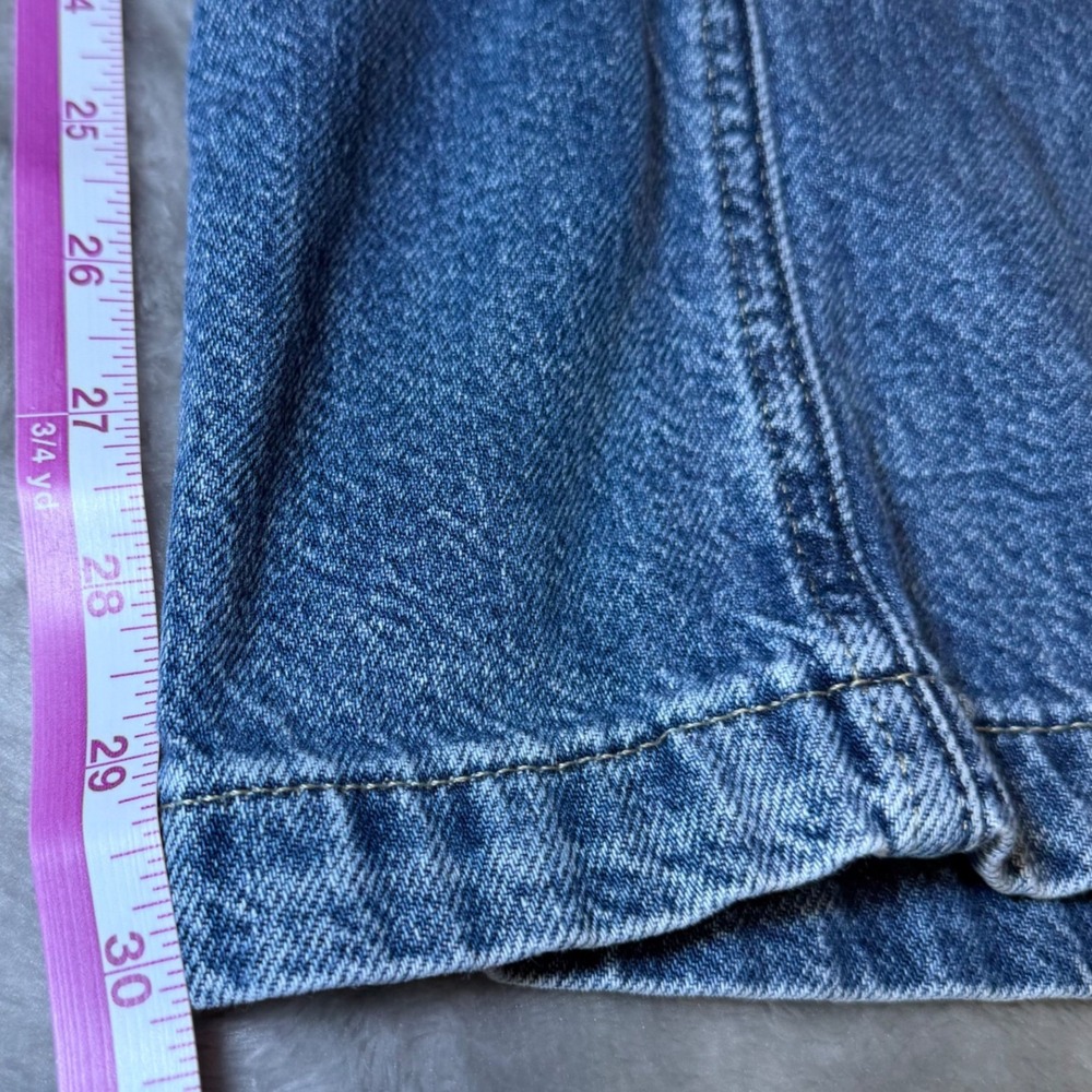 Aeropostale Womens Size 6 Utility Cargo Jeans Blue Denim Wide Leg Y2K Baggy - Picture 10 of 16
